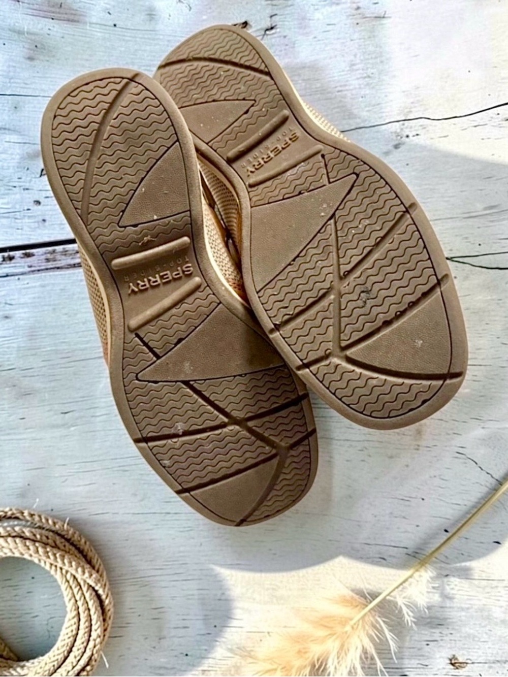 Sperry Top‑Sider Tan Leather Boat Shoes Wide Width Women’s 6.5 - Picture 13 of 15
